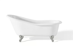 SLIPPER - Asymmetric freestanding cast iron bathtub _ Gaia Mobili